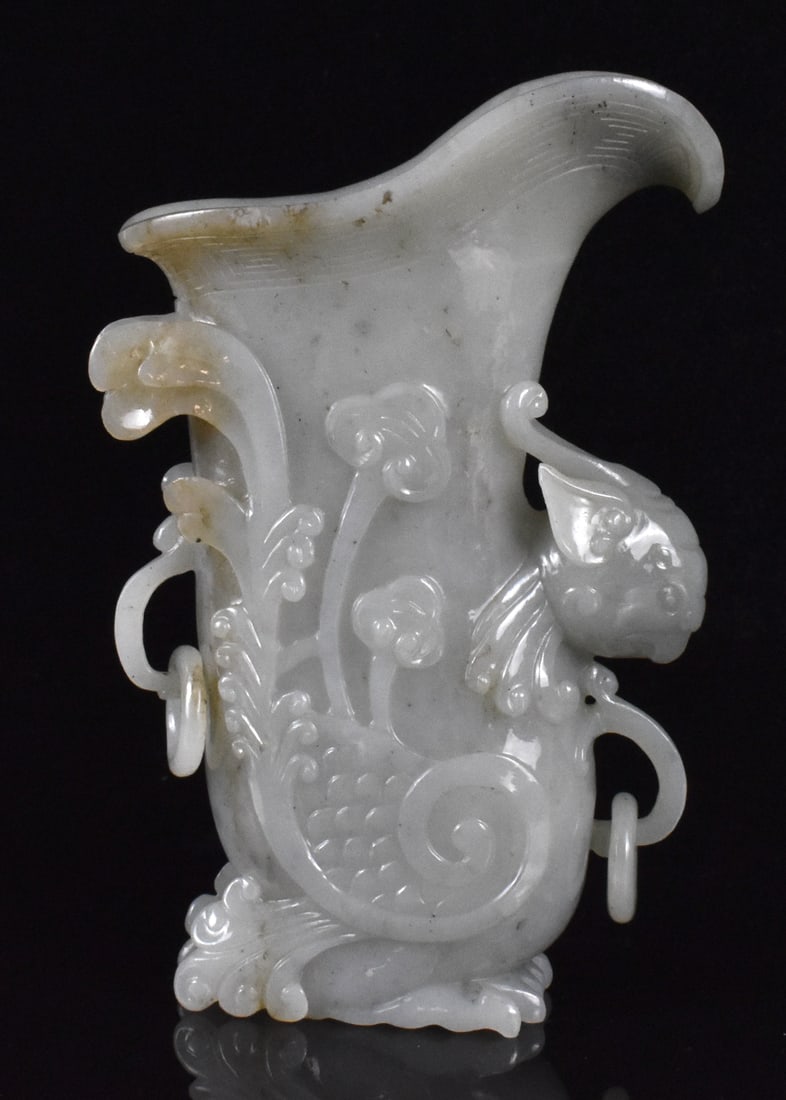 Chinese Archaic Jade Carved Phoenix Vessel (1 of 15)