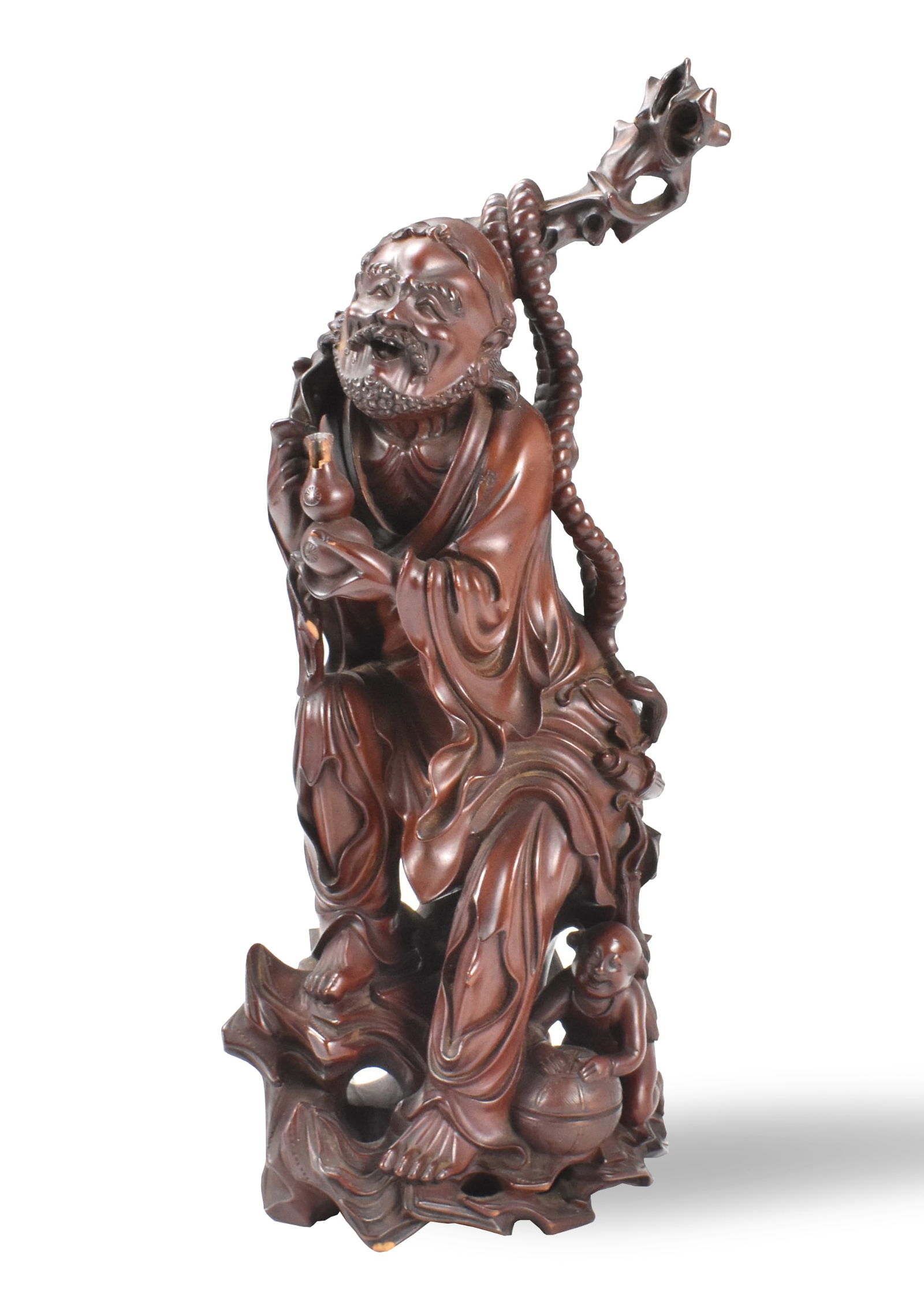 Chinese Carved Rosewood Immortal, Qing Dynasty (1 of 12)
