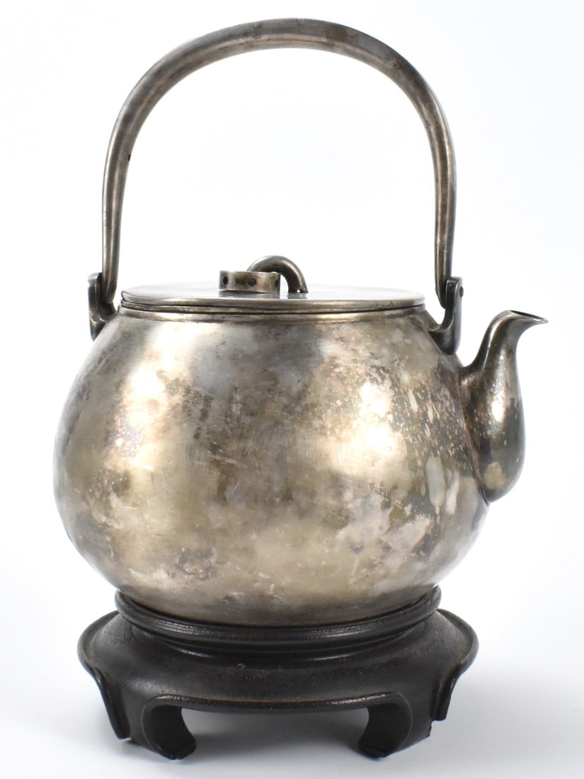 Chinese Silver Cast Teapot, ROC Period (1 of 9)