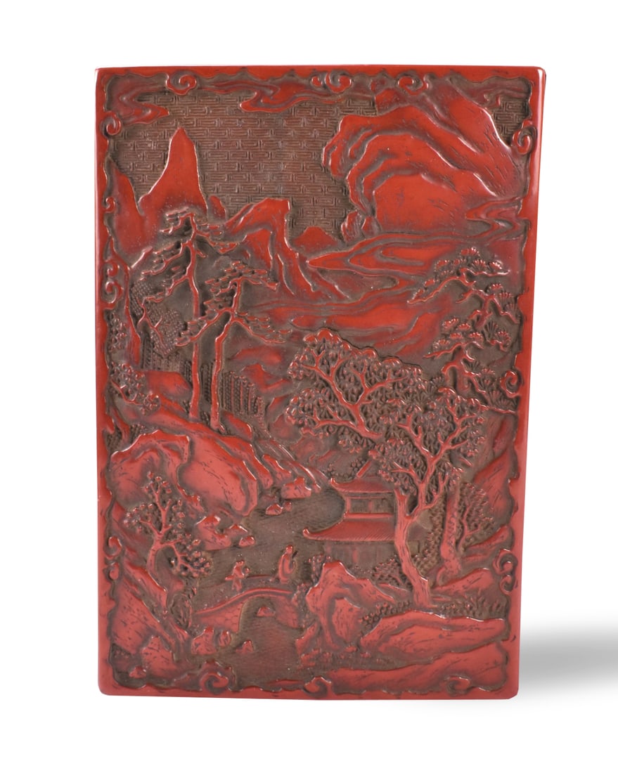 Chinese Carved Cinnabar Lacquered Box,19th C. (1 of 12)