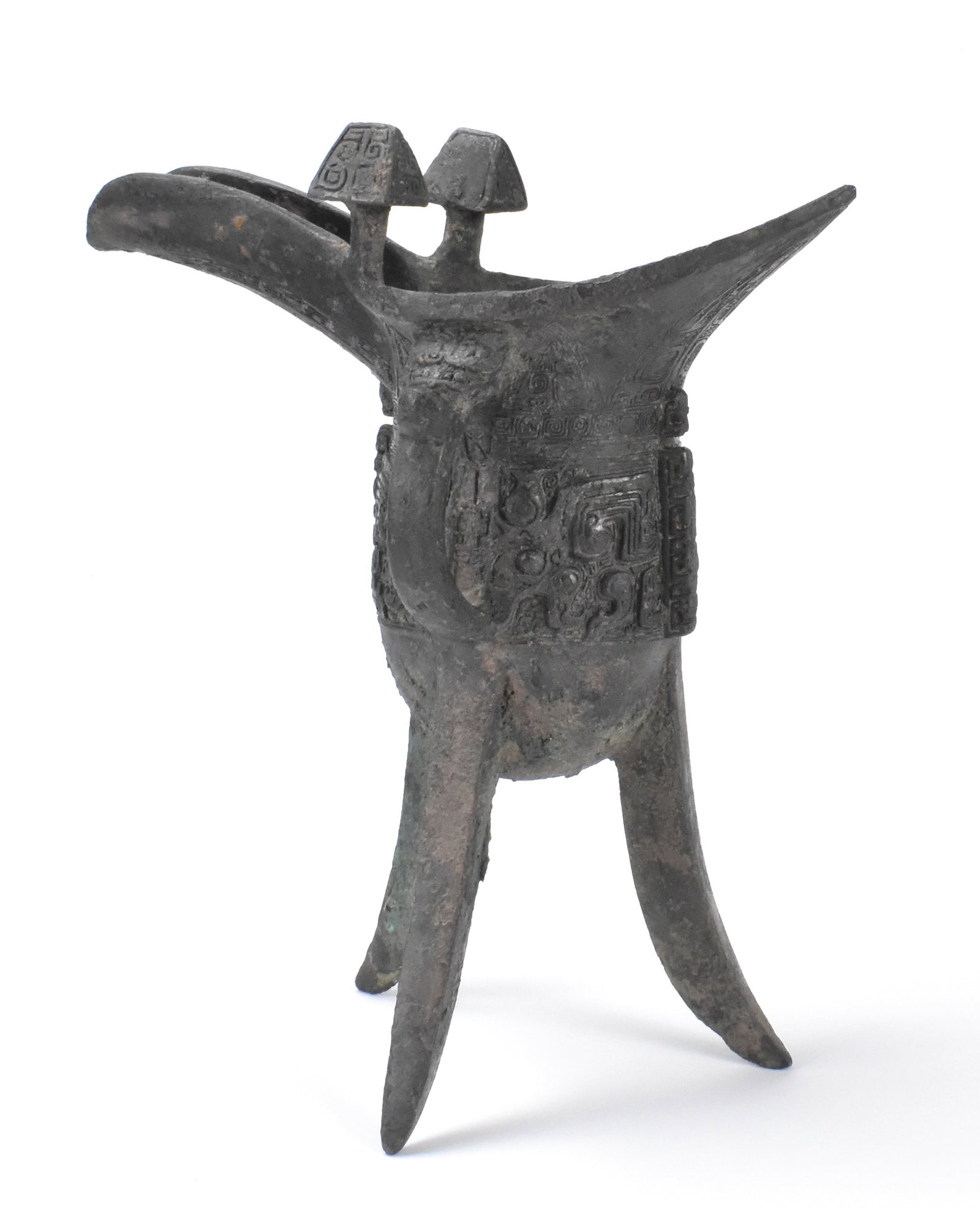 Chinese Inscribed Bronze Vessel(Jue),Shang Dynasty (1 of 12)