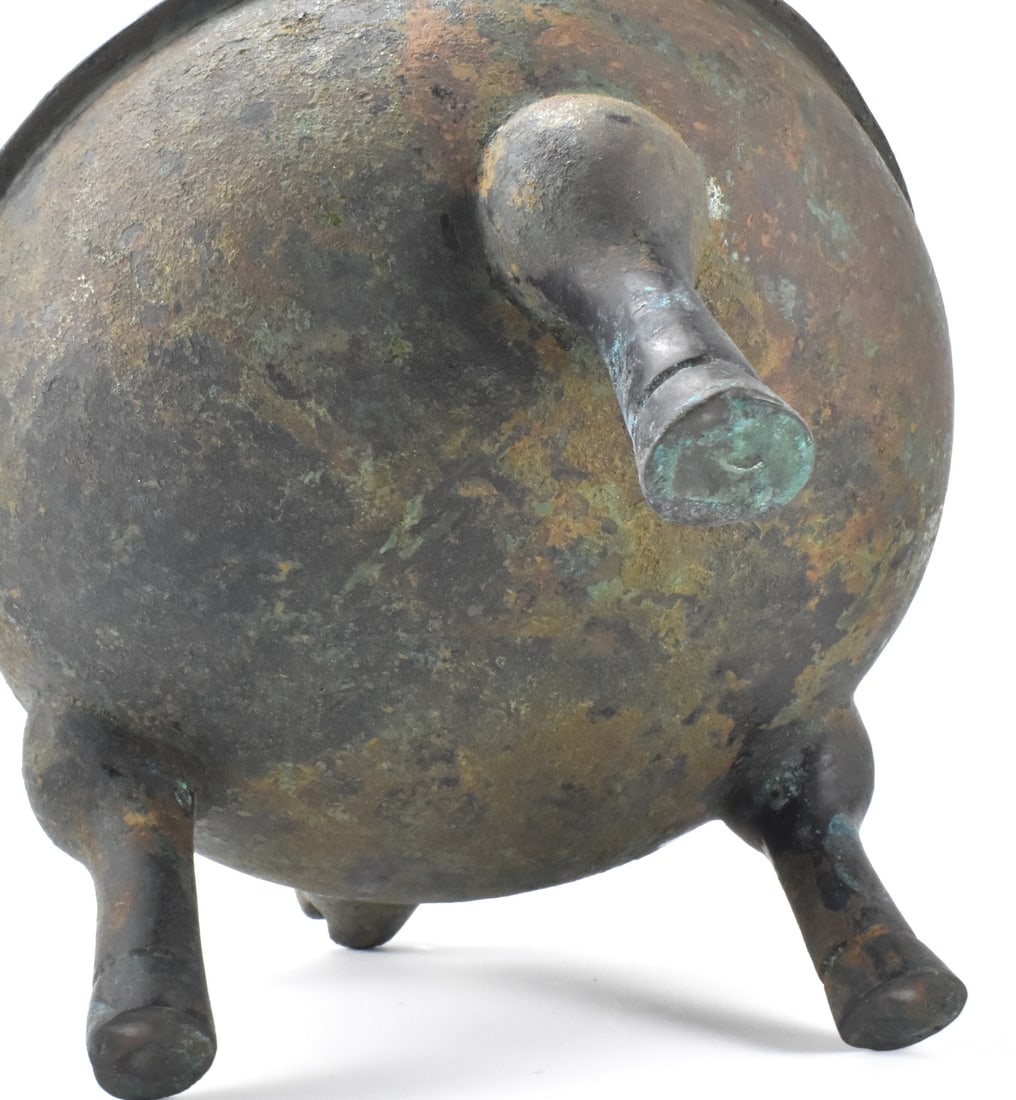 Chinese Bronze Archaic Covered Censer,Han Dynasty - 14