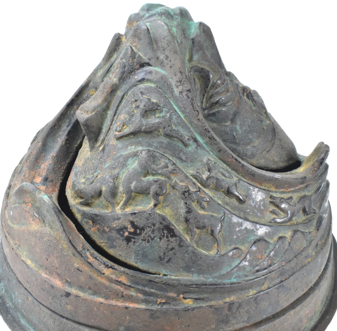 Chinese Bronze Archaic Covered Censer,Han Dynasty - 4