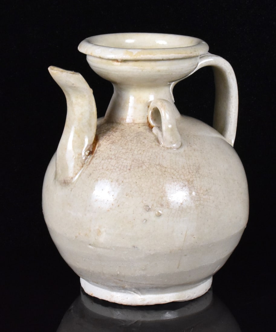 Chinese Cizhou Ware White Glazed Ewer,Yuan Dynasty (1 of 11)