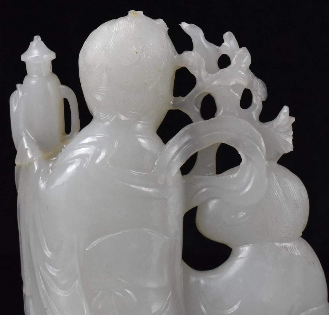 Chinese Jade Carved 2 Beauties, 18/19th C. - 8