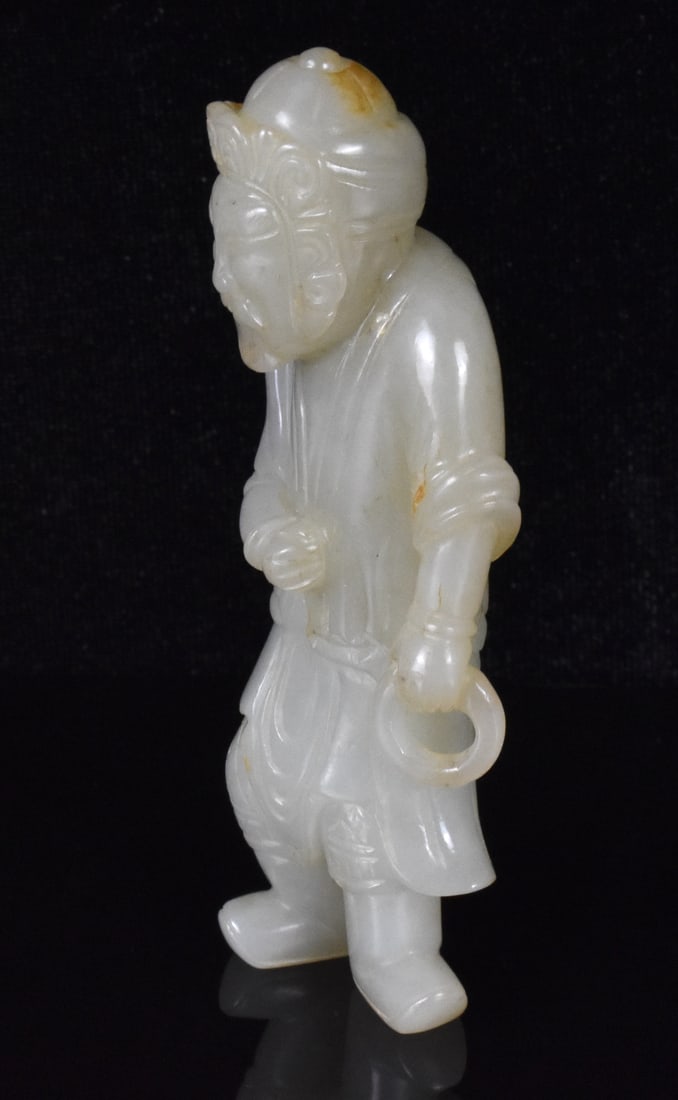 Chinese Jade Carved Warrior Figure, Qing Dynasty - 5