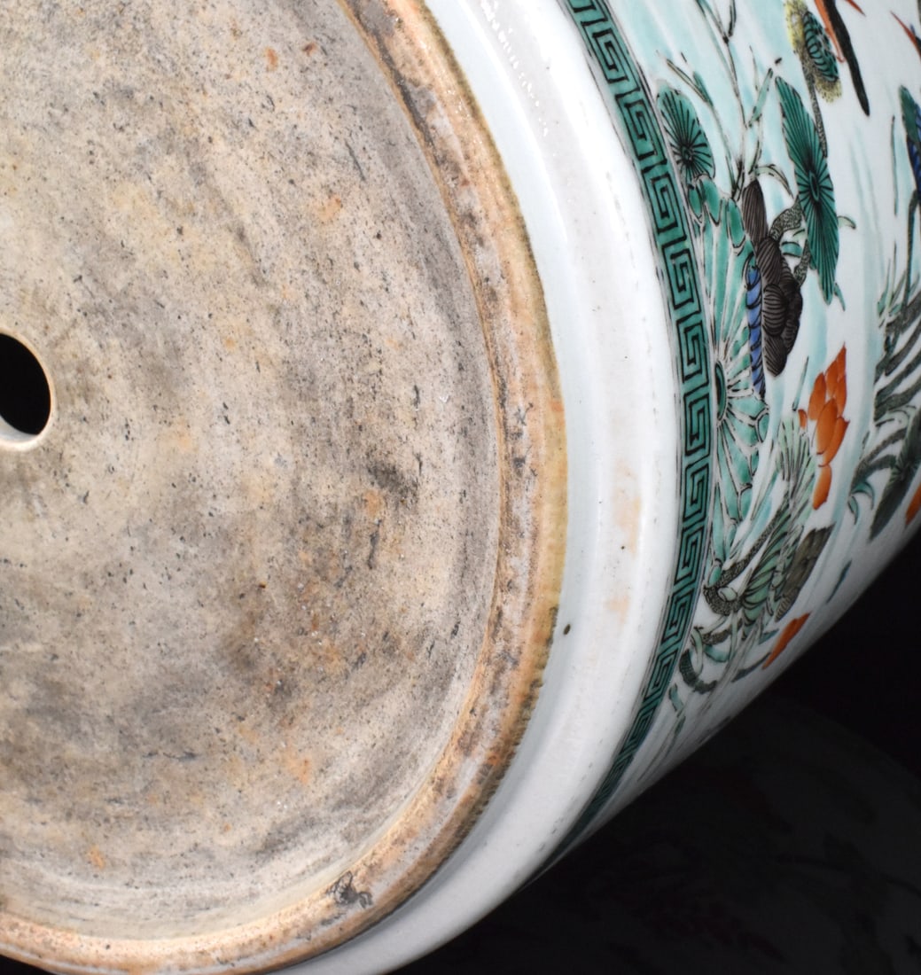 Large Chinese Famille Verte Lotus Planter, 19th C. - 17