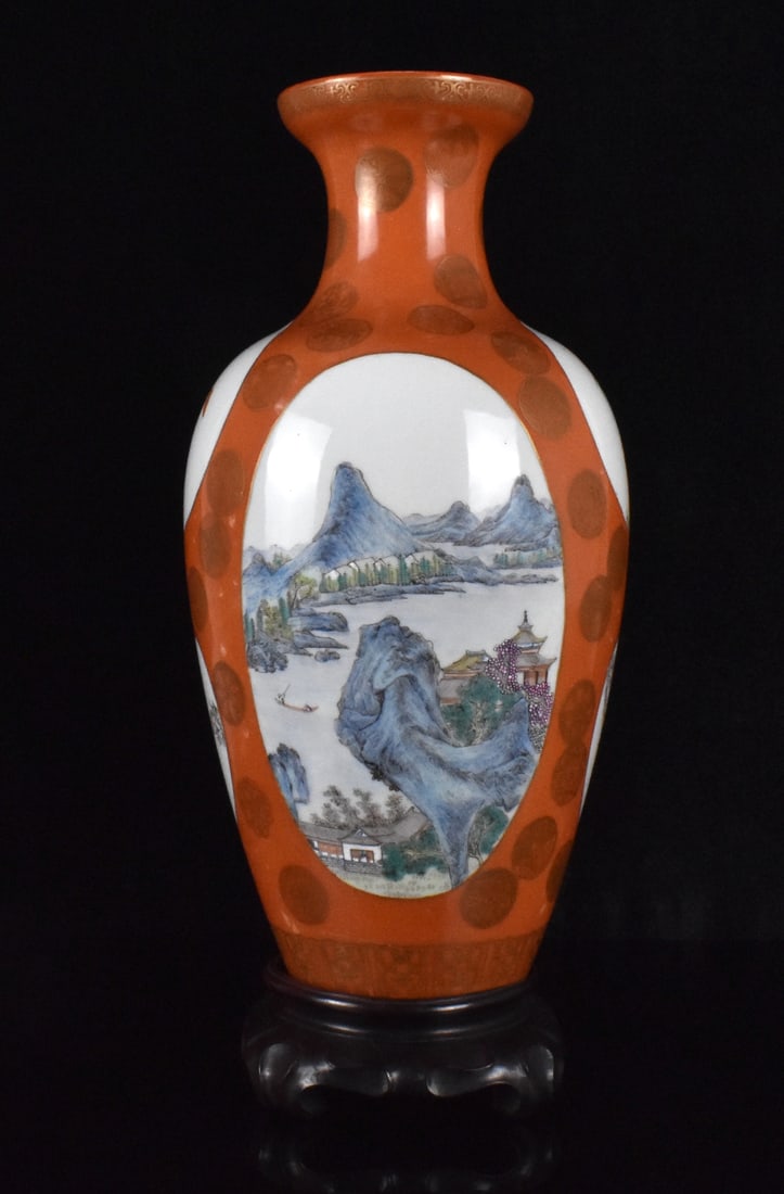 Chinese Gilt Iron & Famille Rose Vase,ROC Period (1 of 16)