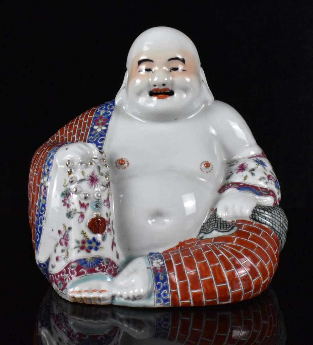 Chinese Famille Rose Buddha Figure, ROC Period (1 of 16)