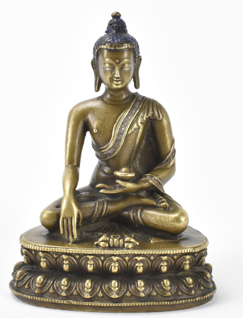 Tibet Copper &Silver Inlaid Brass Buddha,15/16th C (1 of 12)