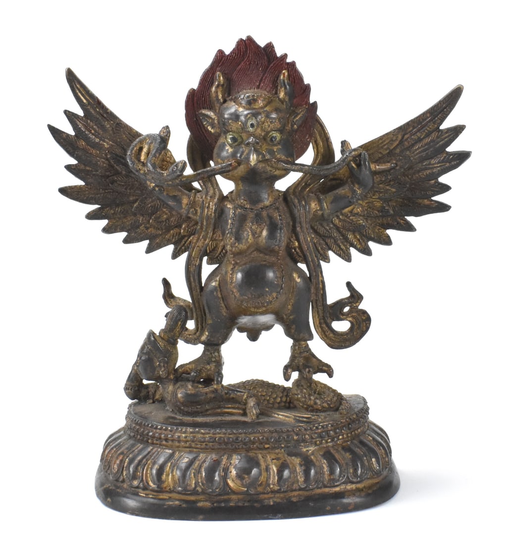 Tibetan Gilt Lacquered Bronze Buddha Figure,18th C (1 of 11)