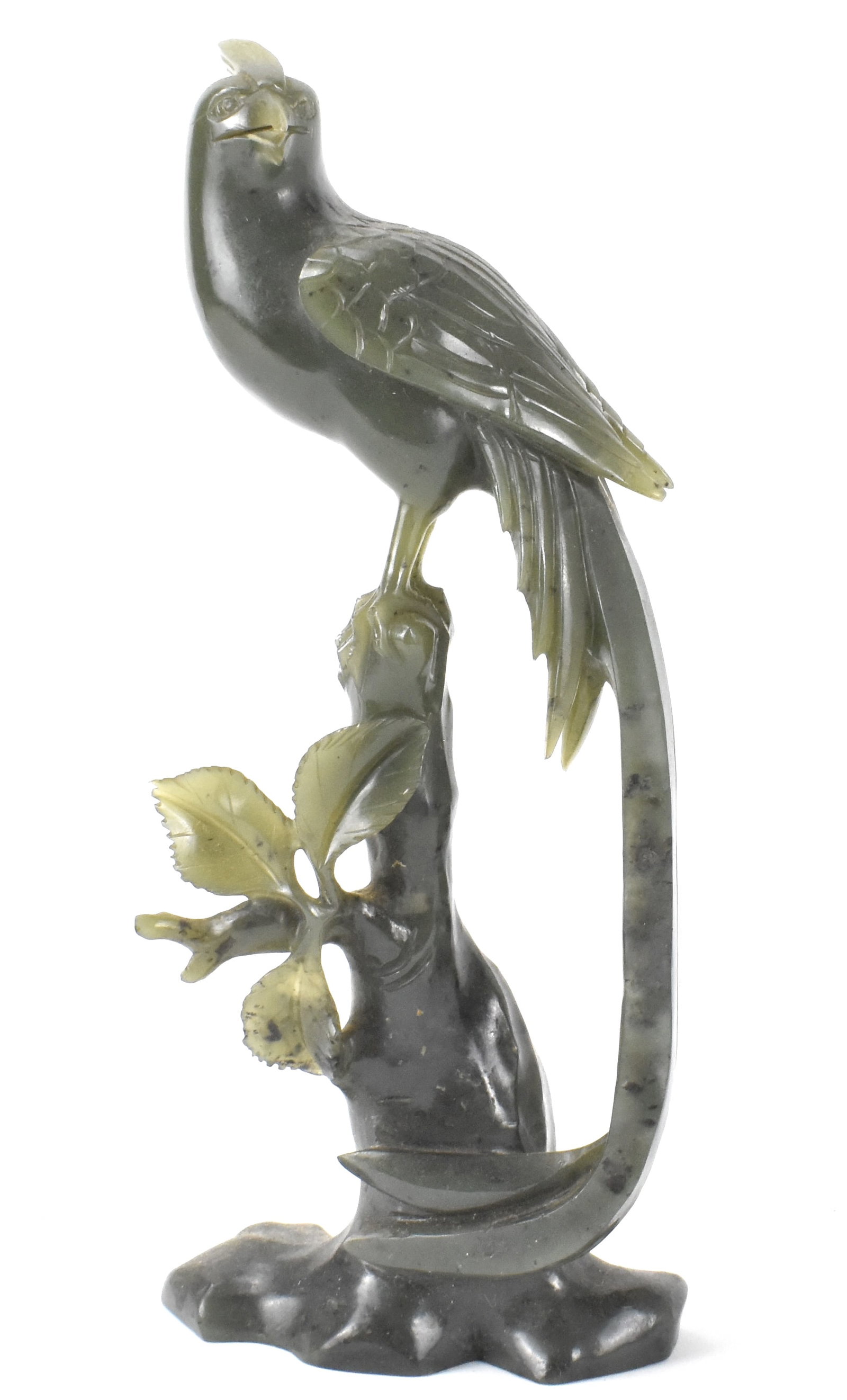 Chinese Spinach Jade Carved Pheasant, ROC Period (1 of 15)