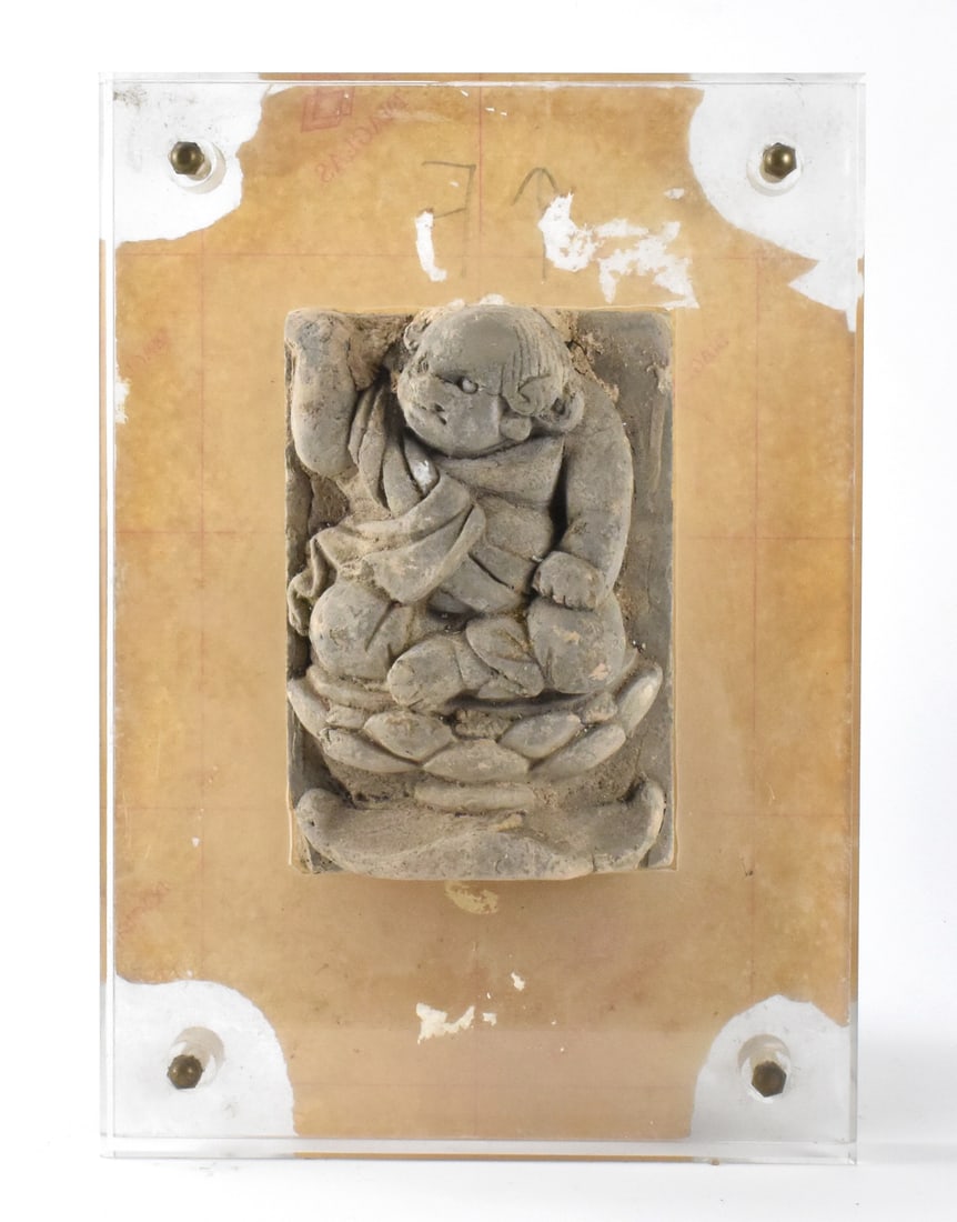 Chinese Tomb Stone Carved Buddha Plaque, Tang D. (1 of 5)