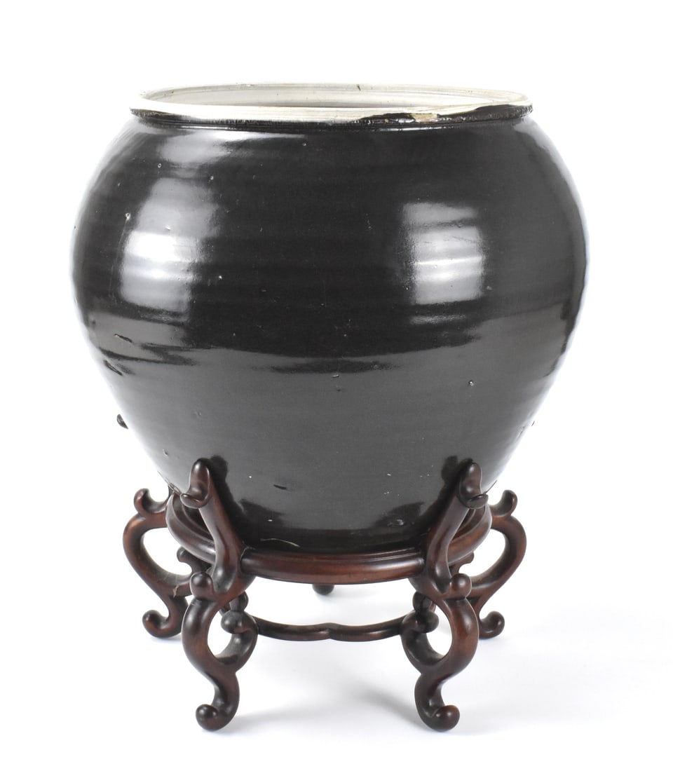 Large Chinese Cizhou Black Glazed Jar,Song Dynasty (1 of 16)