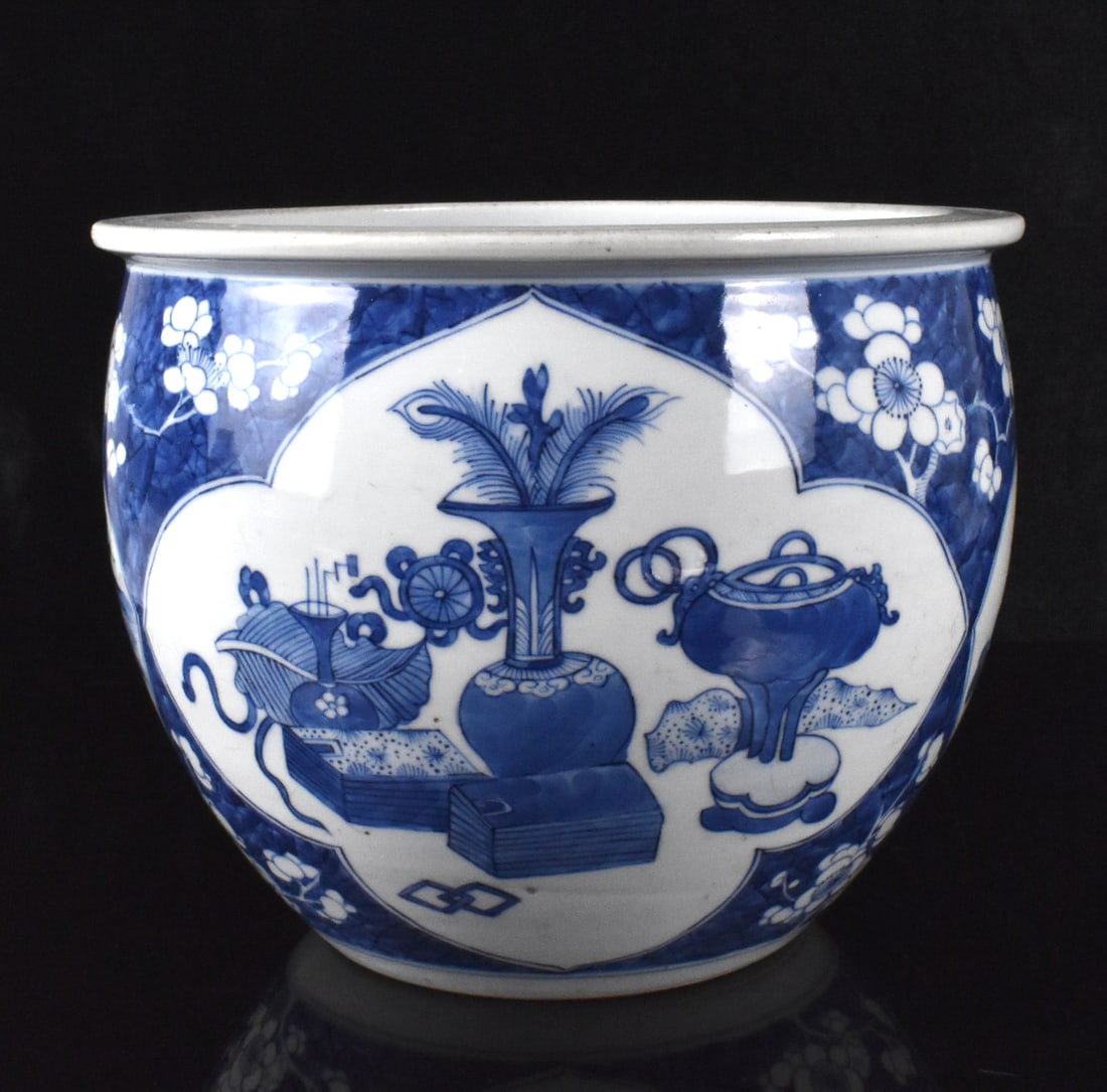 Chinese Blue & White Fishbowl, Kangxi Period (1 of 11)