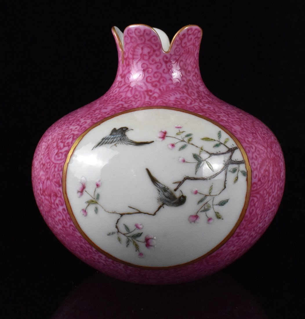 2 Chinese Famille Rose Brushpot & Water Coupe,ROC (1 of 15)