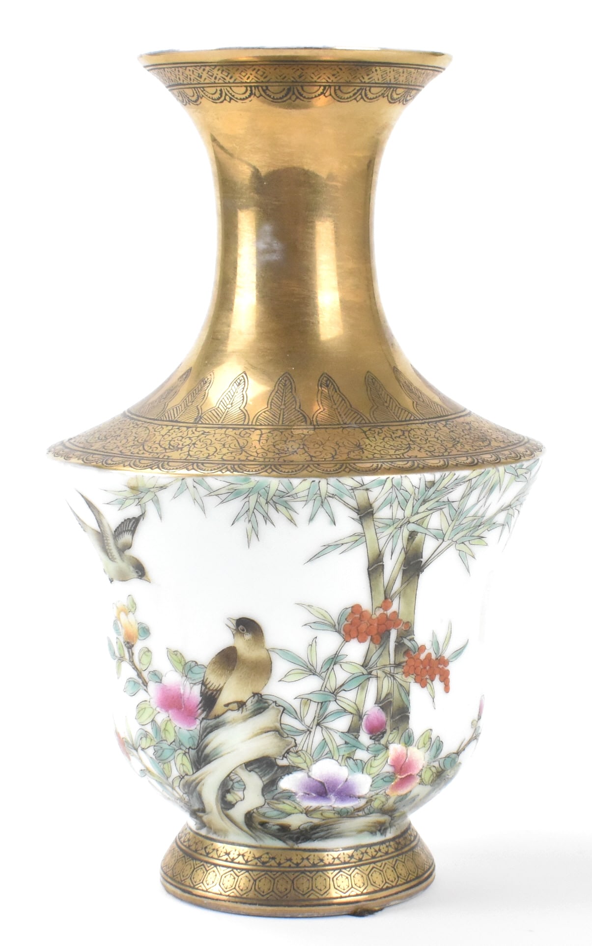 Chinese Gilt Famille Rose Vase, 1960s (1 of 14)