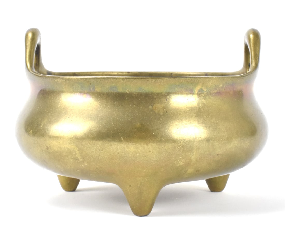 Chinese Gilt Bronze Tripod Censer, 18/19th C. (1 of 10)