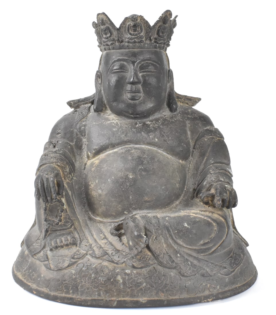 Chinese Bronze Cast Laughing Buddha, Ming Dynasty (1 of 13)