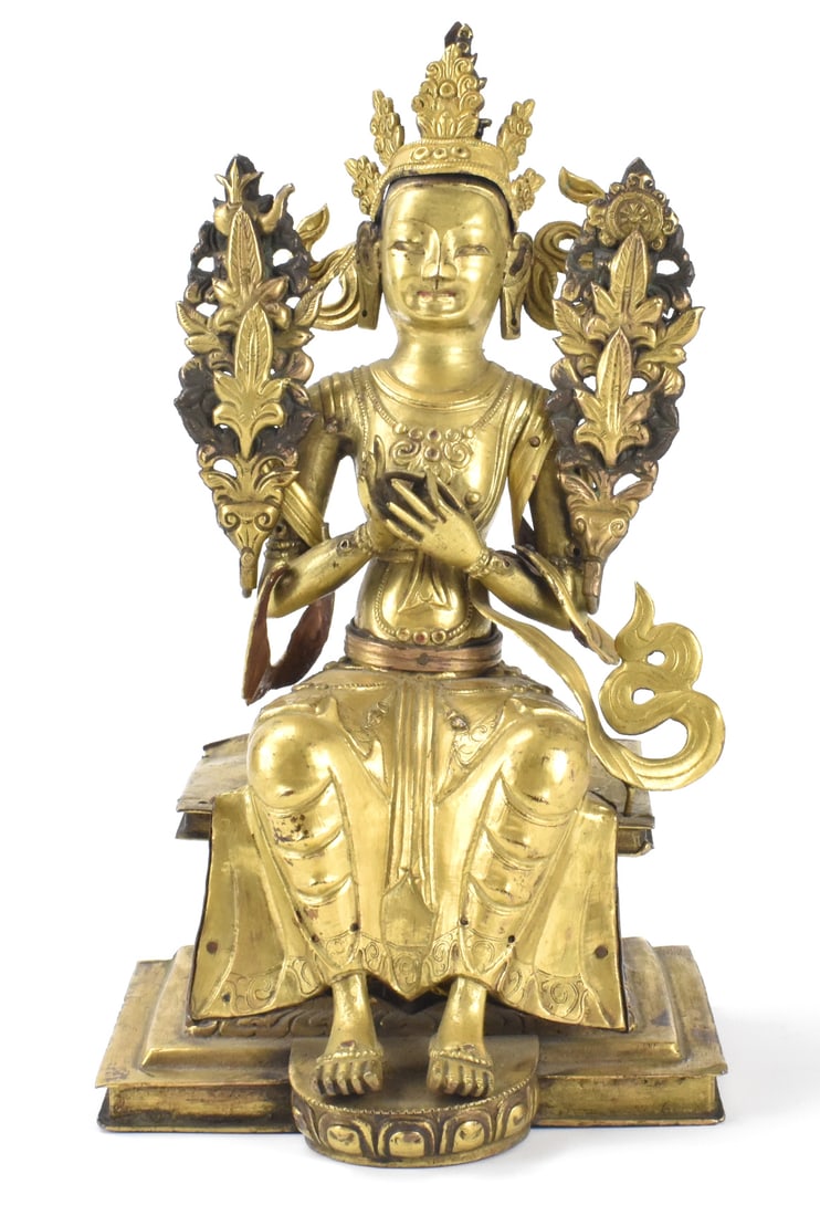 Tibetan Gilt Copper Alloy Seated Tara, 18th C. (1 of 15)