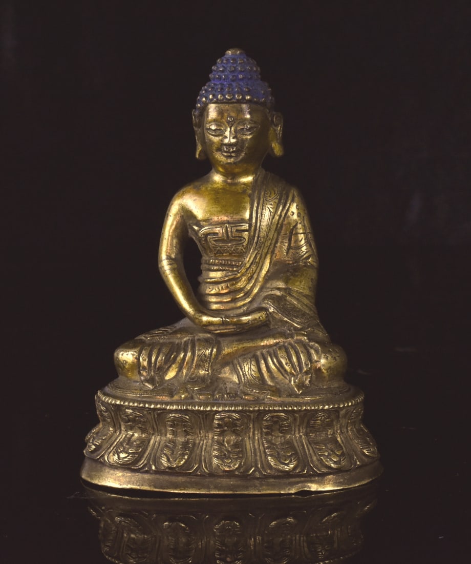 Chinese Gilt Bronze Buddha Figure, 19th C. (1 of 11)