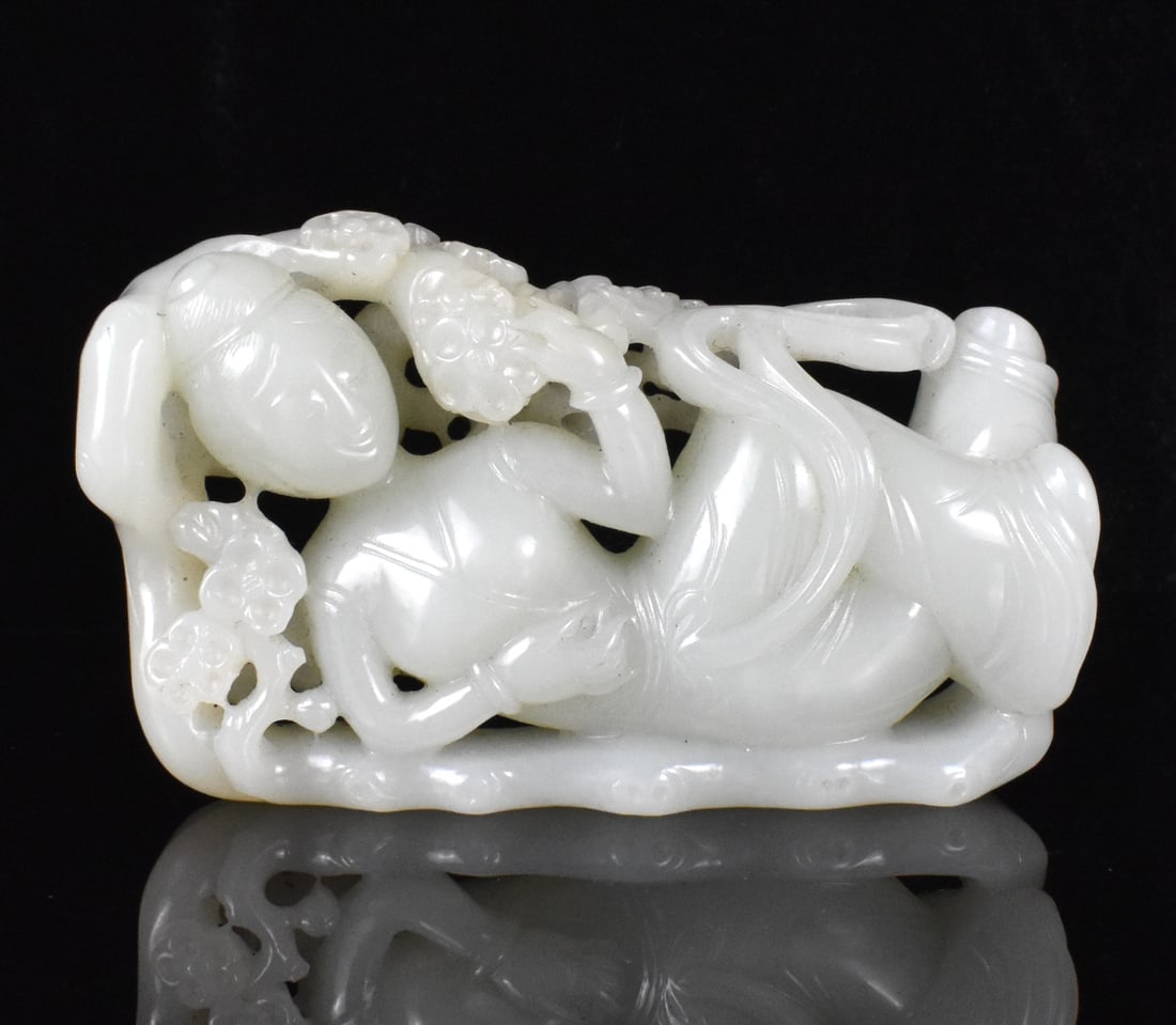 Chinese Jade Carved Lady Deity Figure (1 of 11)