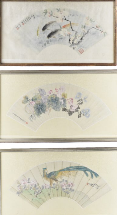 3 Chinese Fan Painting, Qing Dynasty (1 of 18)