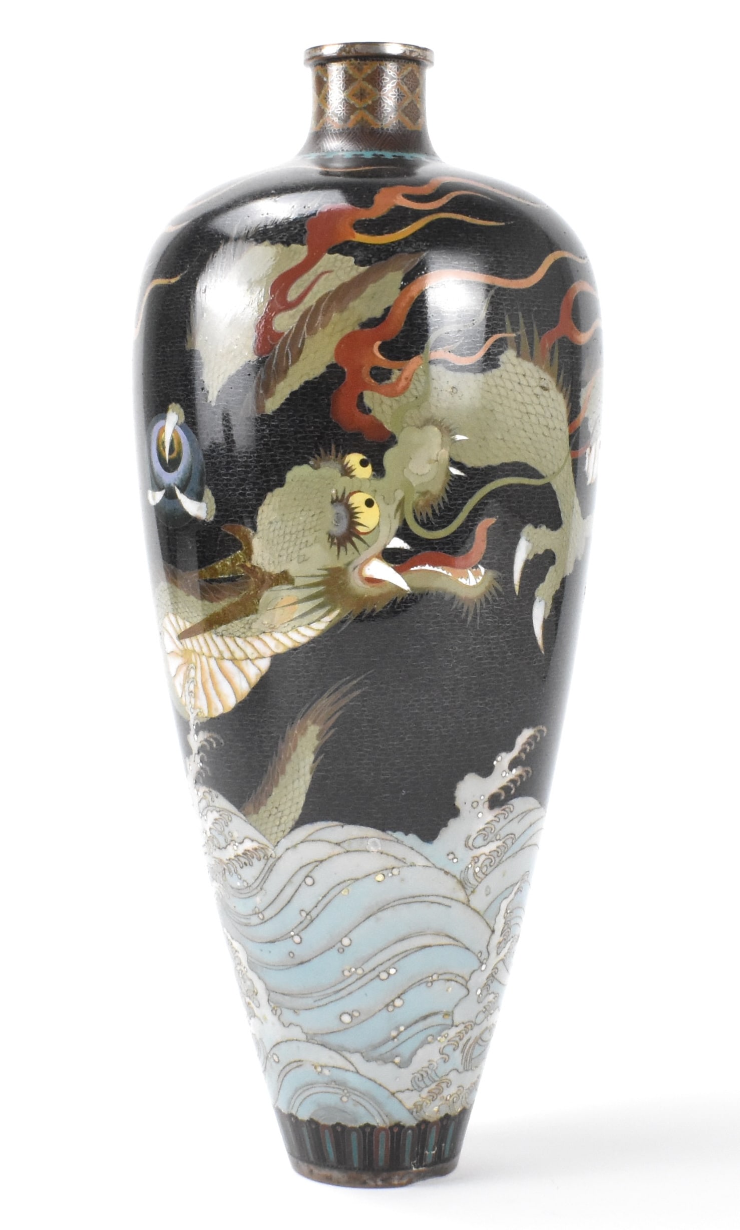 Japanese "Namikawa" Cloisonne Dragon Vase,Meiji Pe (1 of 13)