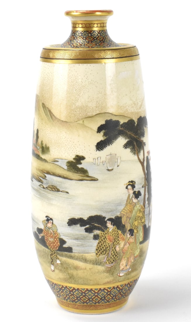 Japanese Satsuma Vase w/ Figures, Meiji Period (1 of 15)
