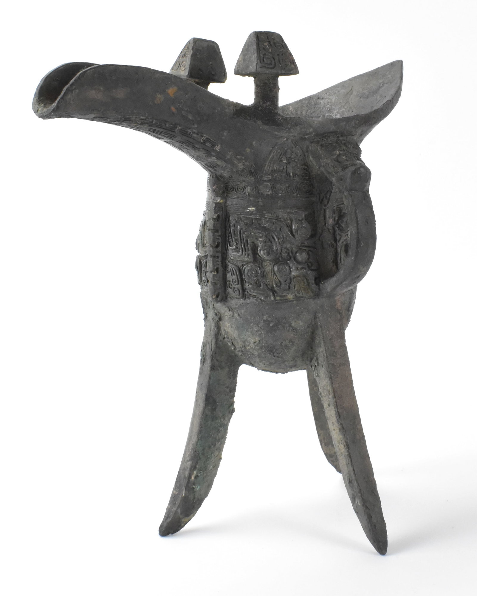 Chinese Inscribed Bronze Vessel(Jue),Shang Dynasty