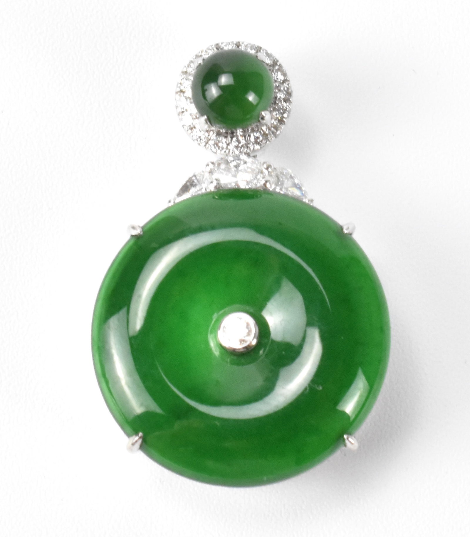 Chinese Jadetie and Diamond Pendant, Type A (1 of 8)