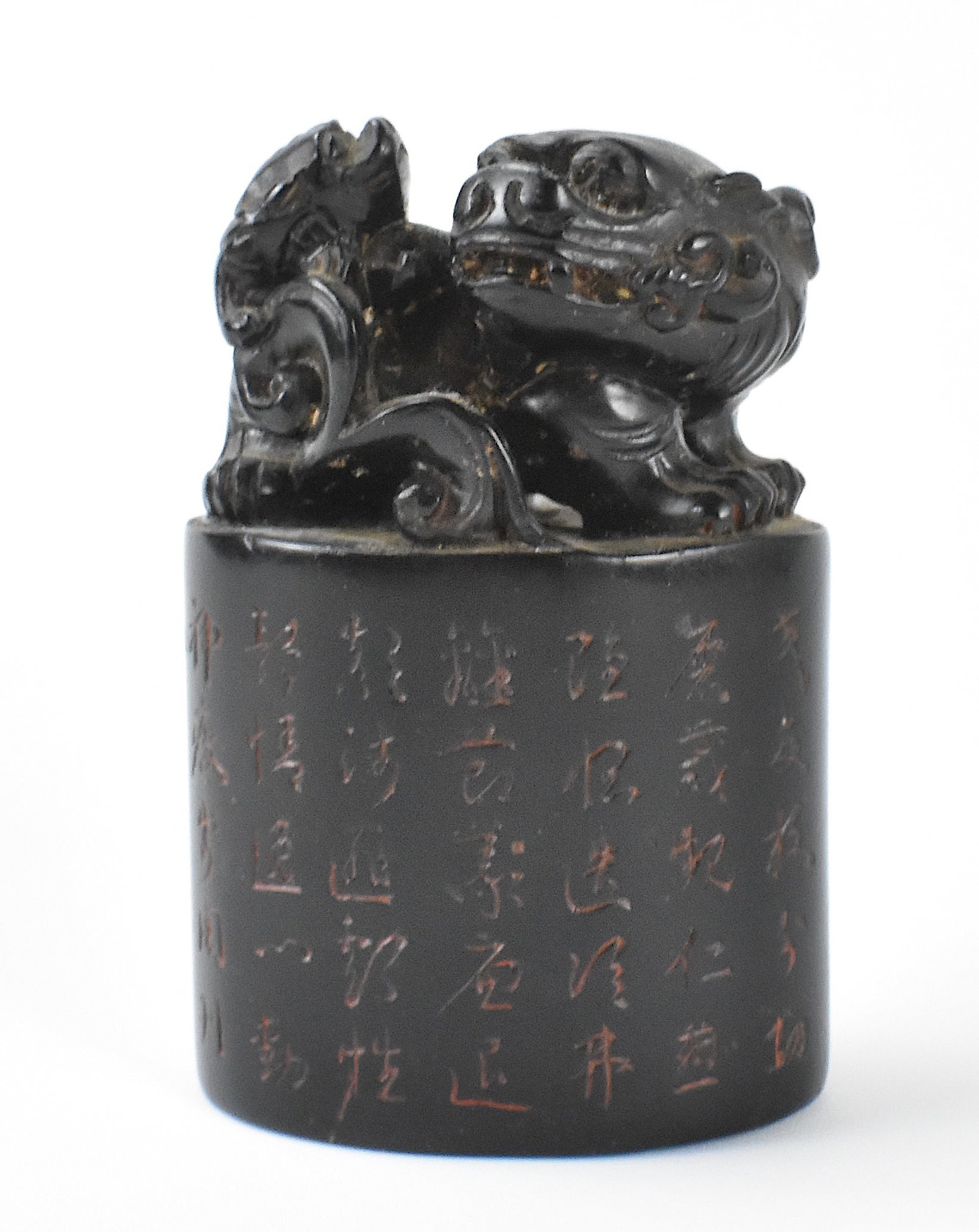 Chinese Horn Carved Seal Stamp, Qing Dynasty