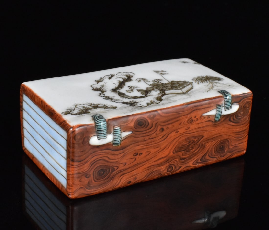 Chinese Faux-Bois Grisaille Paperweight,ROC Period