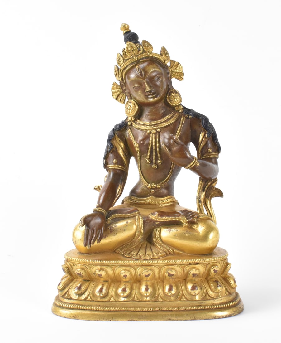 Chinese Gilt Bronze Usnisa Sitapatra Buddha,Qing D (1 of 13)