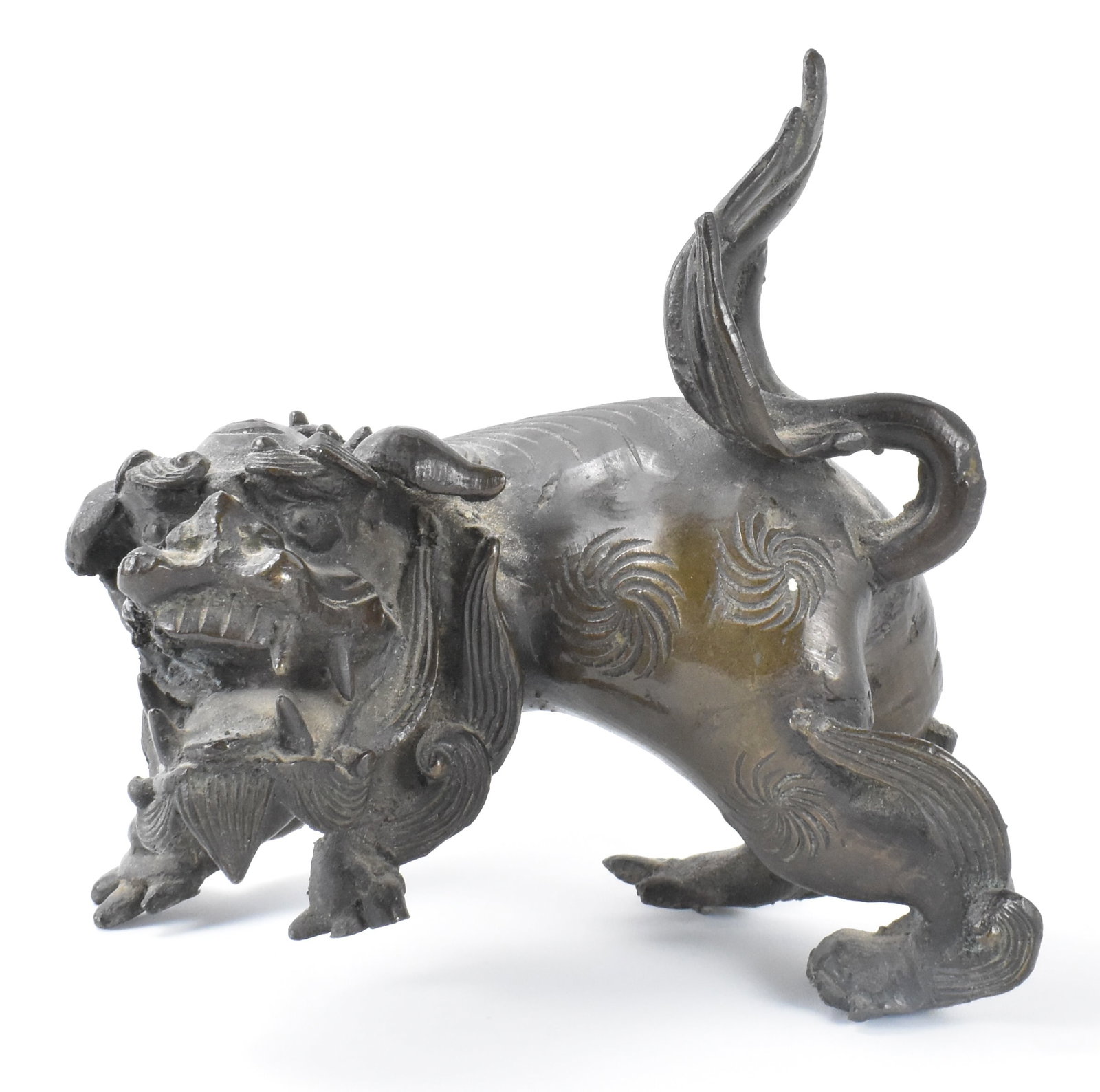 Chinese Bronze Cast Foo Lion Figure, Qing Dynasty (1 of 10)