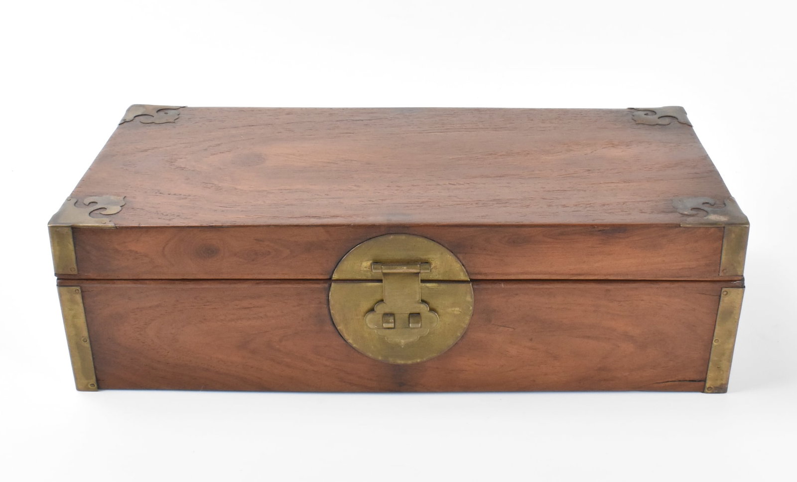 Chinese Huanghuali Carved Cover Box, 19th C. (1 of 11)