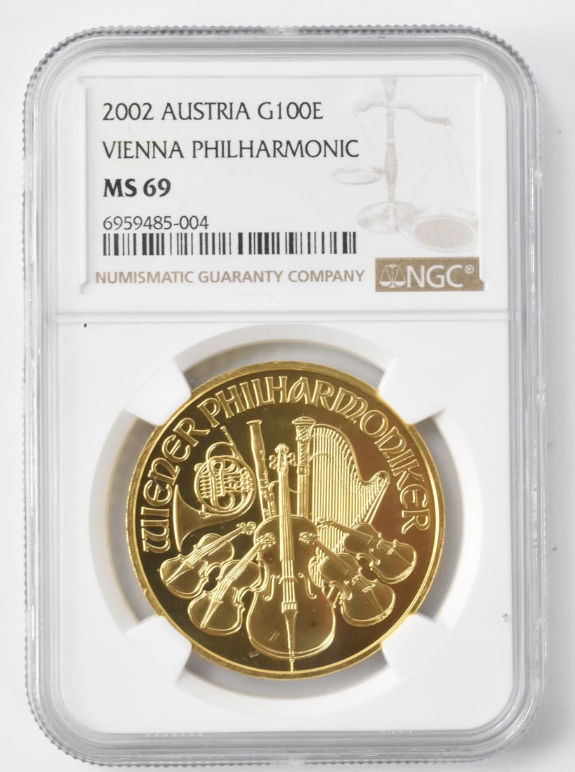Gold 2002 Austria G100E Vienna Philharmonic Coin (1 of 5)