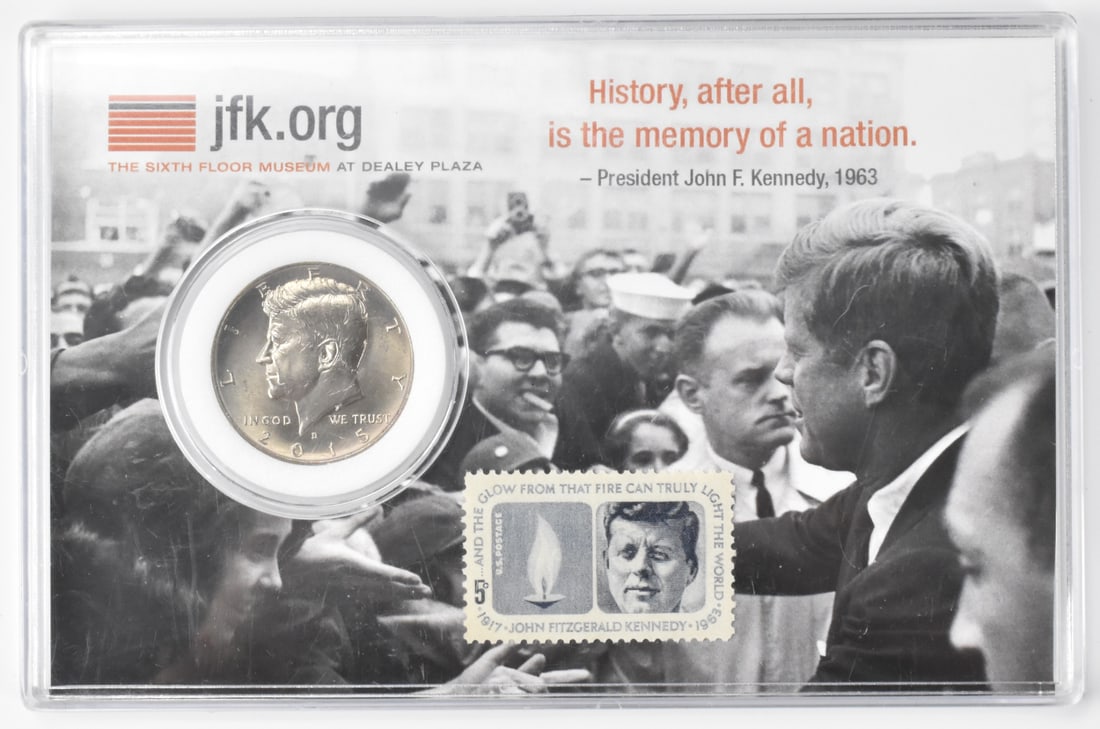 2015 John F.Kennedy Half Dollar Silver Coin &Stamp