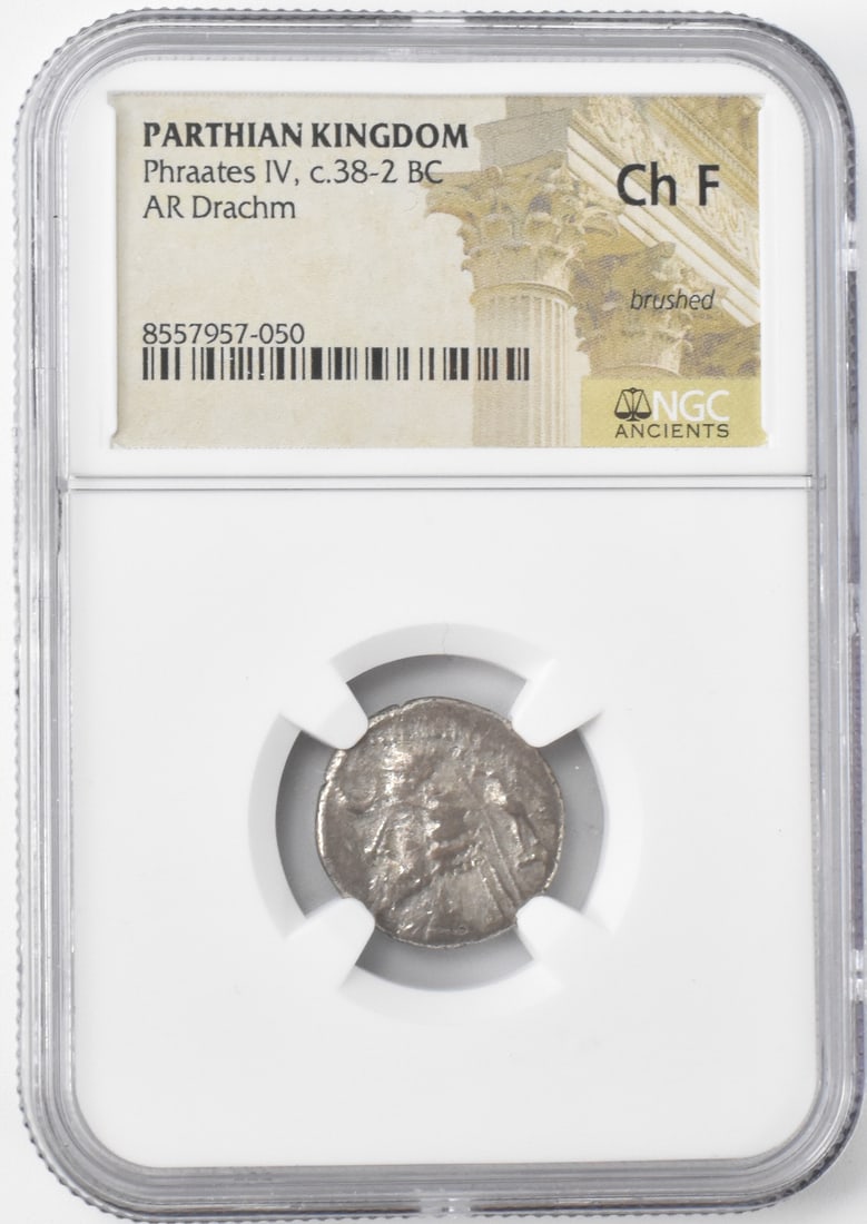 Silver Coin Parthian Kingdom Drachm c32-2 BC