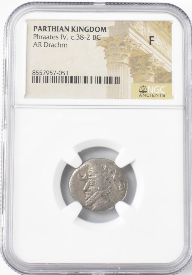 Silver Ancient Coin Parthian Kingdom Phraates IV
