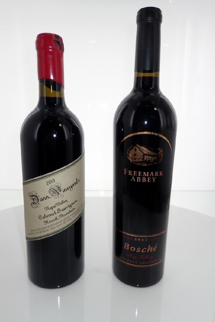 (2) Assorted Cabernet Sauvignon Wines 750ml: (2) Assorted Cabernet Sauvignon Wines 750ml Includes: (1) 2001 Freemark Abbey Napa Valley Cabernet Sauvignon (1) 2010 Dunn Vineyards Howell Mountain Cabernet Sauvignon Napa Valley