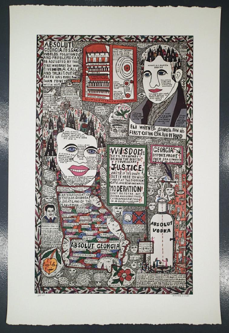 Howard FINSTER, Absolut Statehood, Georgia 358/400 (1 of 3)