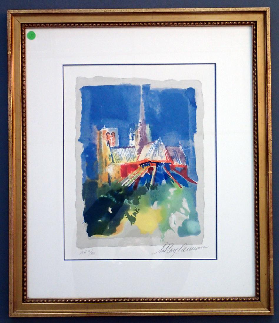 LeRoy NEIMAN, Signed Framed NOTRE DAME 5/50 (1 of 3)