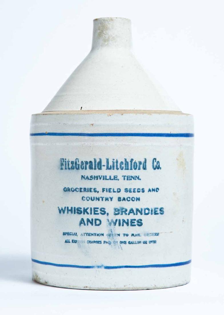 NASHVILLE, TENNESSEE ADVERTISING STONEWARE LIQUOR JUG