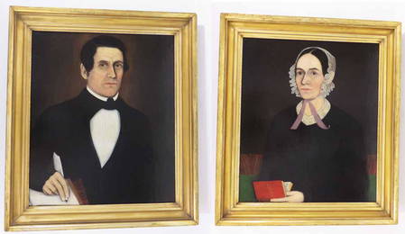 PAIR OF OHIO PORTRAITS BY DAVID BROKAW (1812-1878)