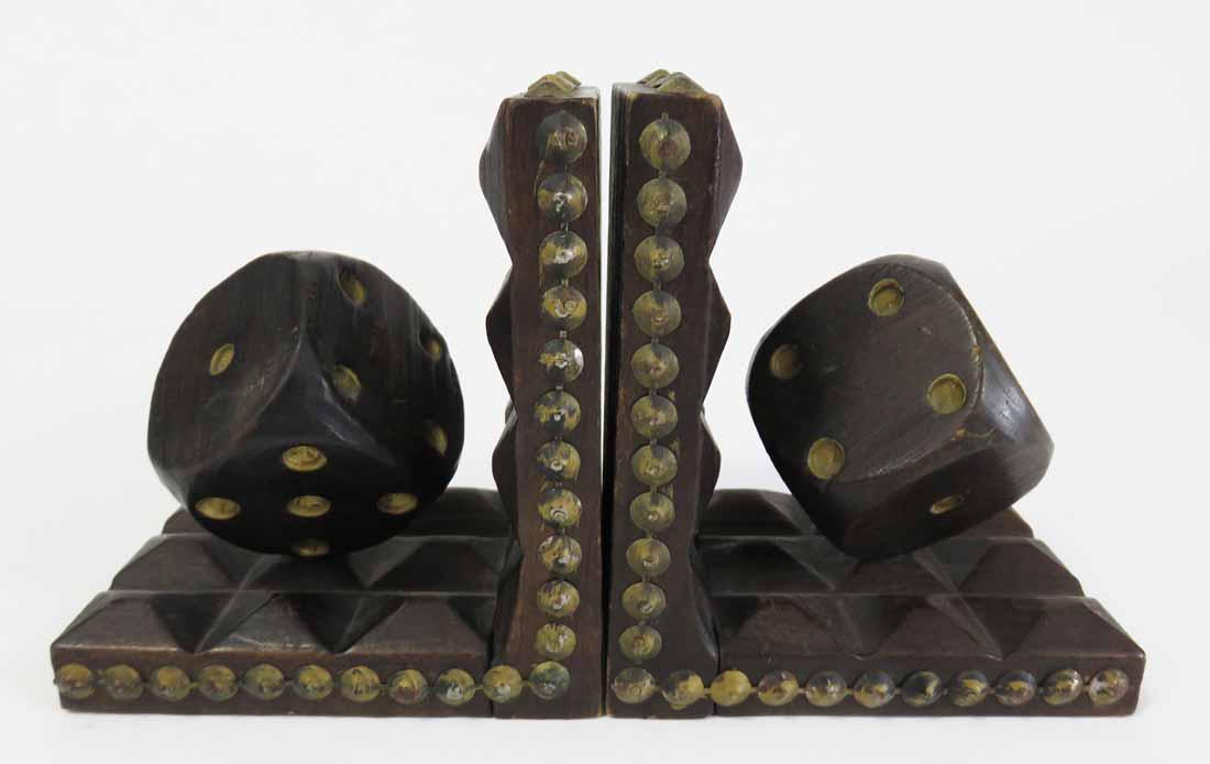 PAIR OF DICE BOOKENDS (1 of 3)