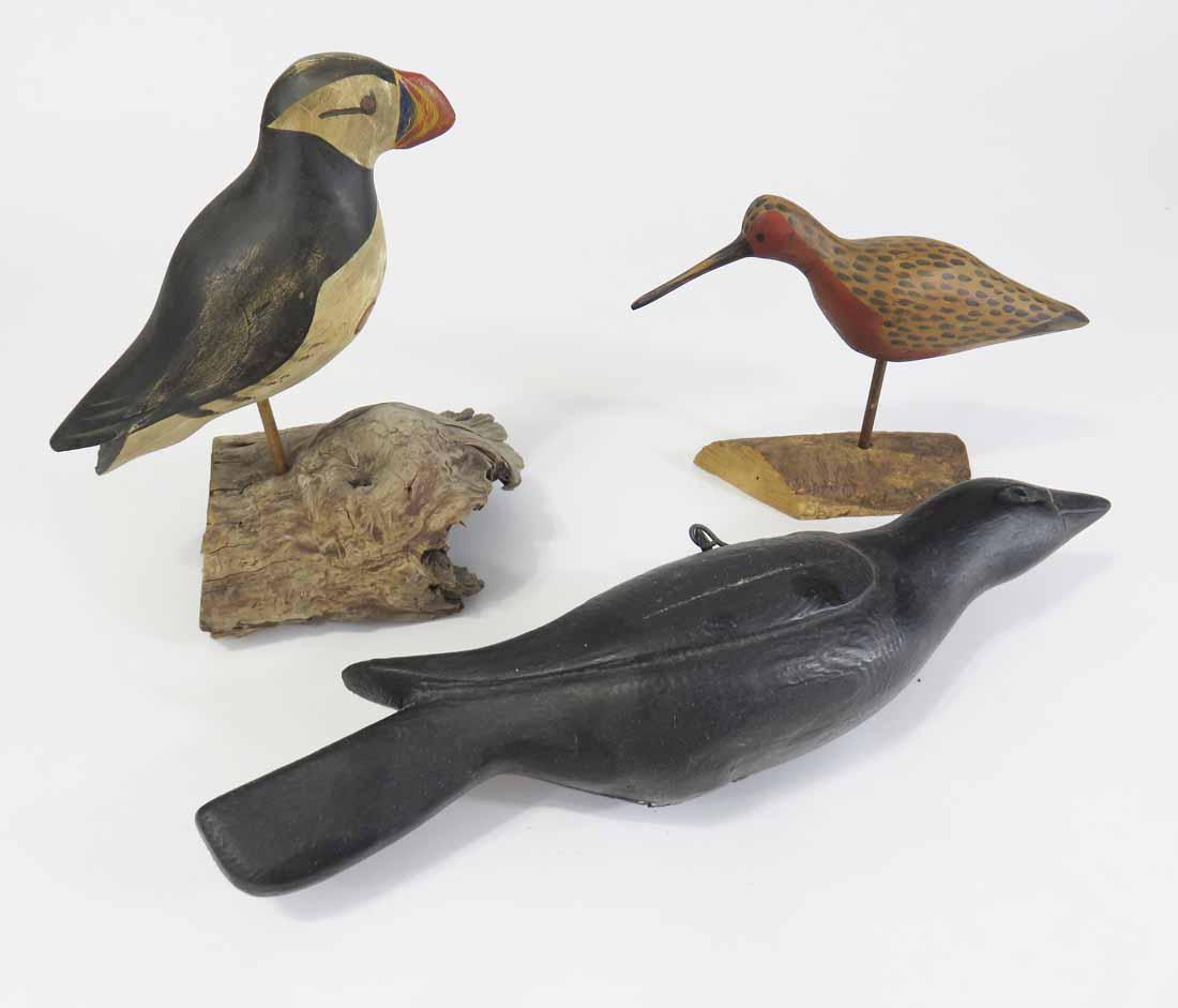 THREE FOLK ART DECOYS (1 of 6)