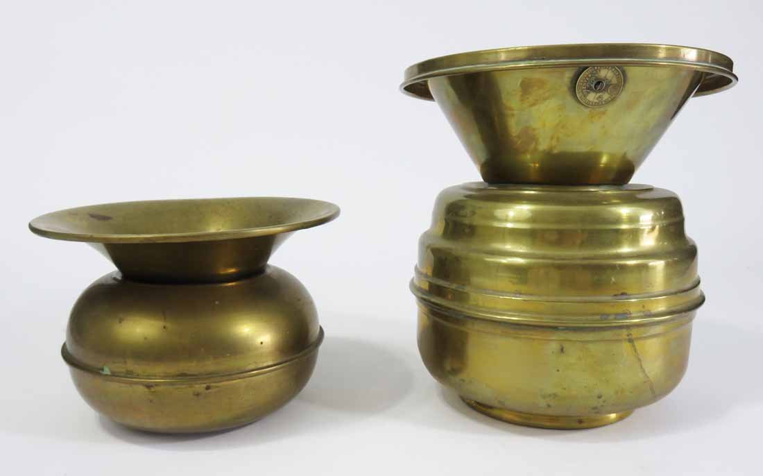 TWO BRASS SPITTOONS (1 of 2)