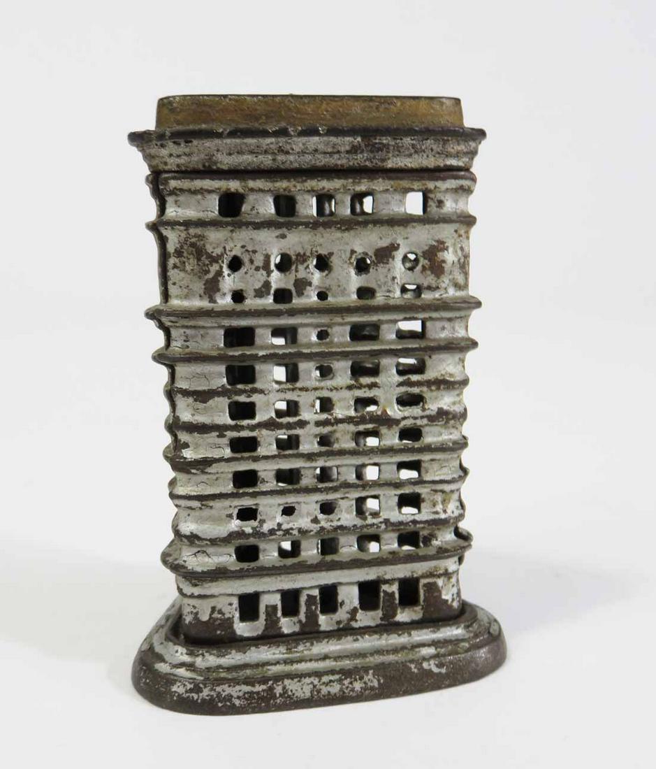 SMALL FLAT IRON BUILDING BANK (1 of 5)