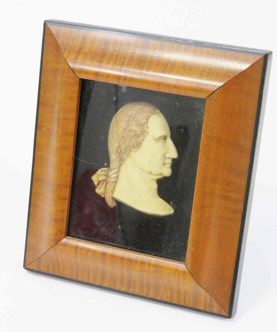 WAX PROFILE PORTRAIT OF GEORGE WASHINGTON (1 of 2)